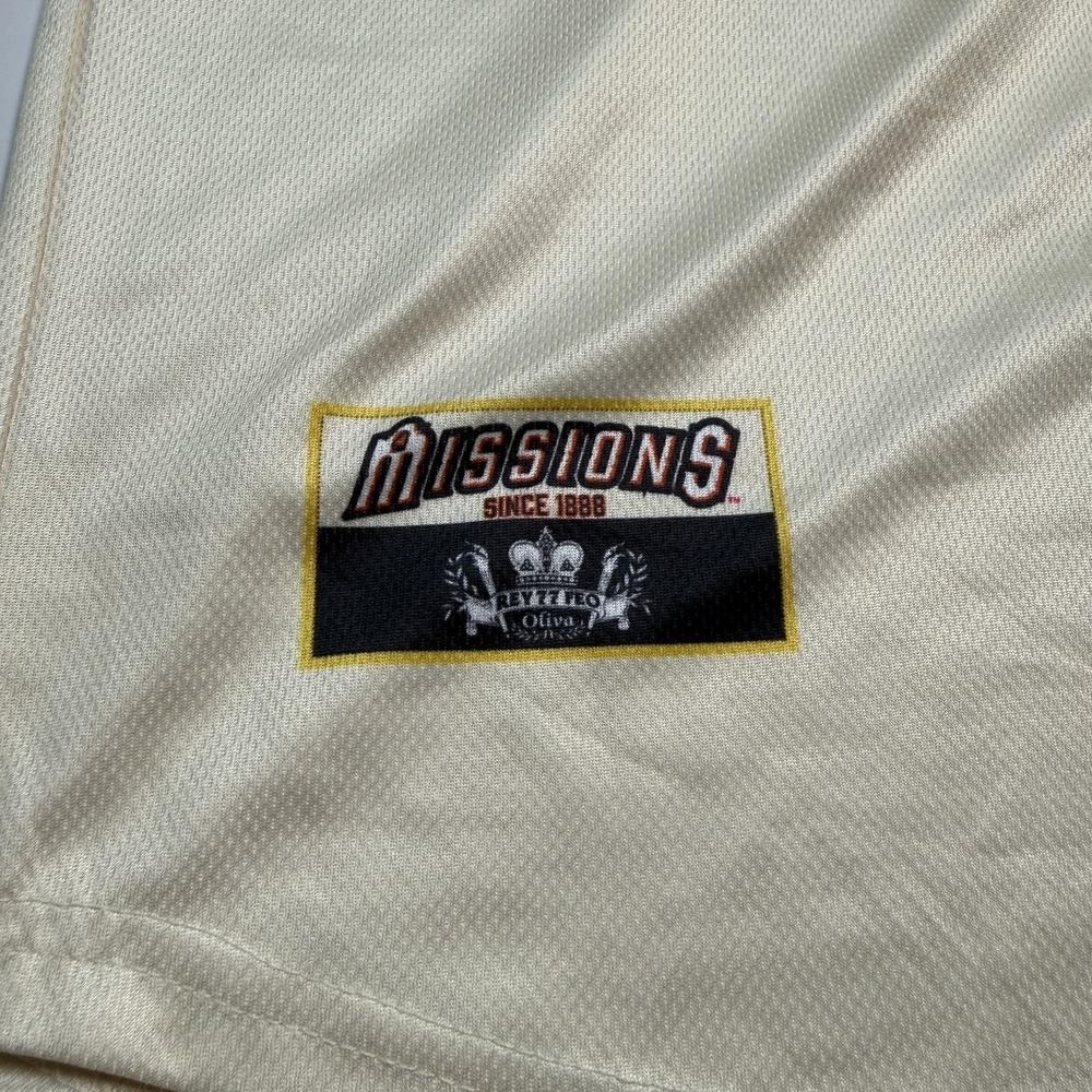 San Antonio Missions Jersey Mens XL White Baseball Rey Feo 77 Fiesta Promo - Picture 3 of 9